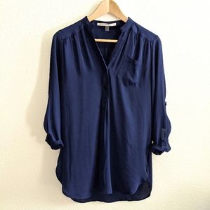 Colibri Solid Tab Sleeve Blouse